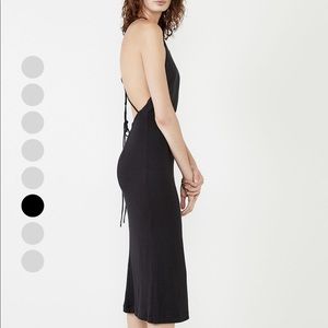 Bardot Backless slinky dress in black
